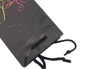 High - End Recycled Present Paper Bag / Large Black Gift Bags Spot UV Logo