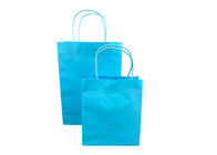 Blue Eco Paper Packaging / Handmade Paper Gift Bags Foil Stamping