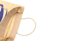 Natural Eco Paper Packaging / Mini Brown Paper Gift Bags With Handles