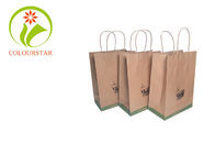 Custom Printed White Kraft Paper Bag With Twist Handle Wholesale